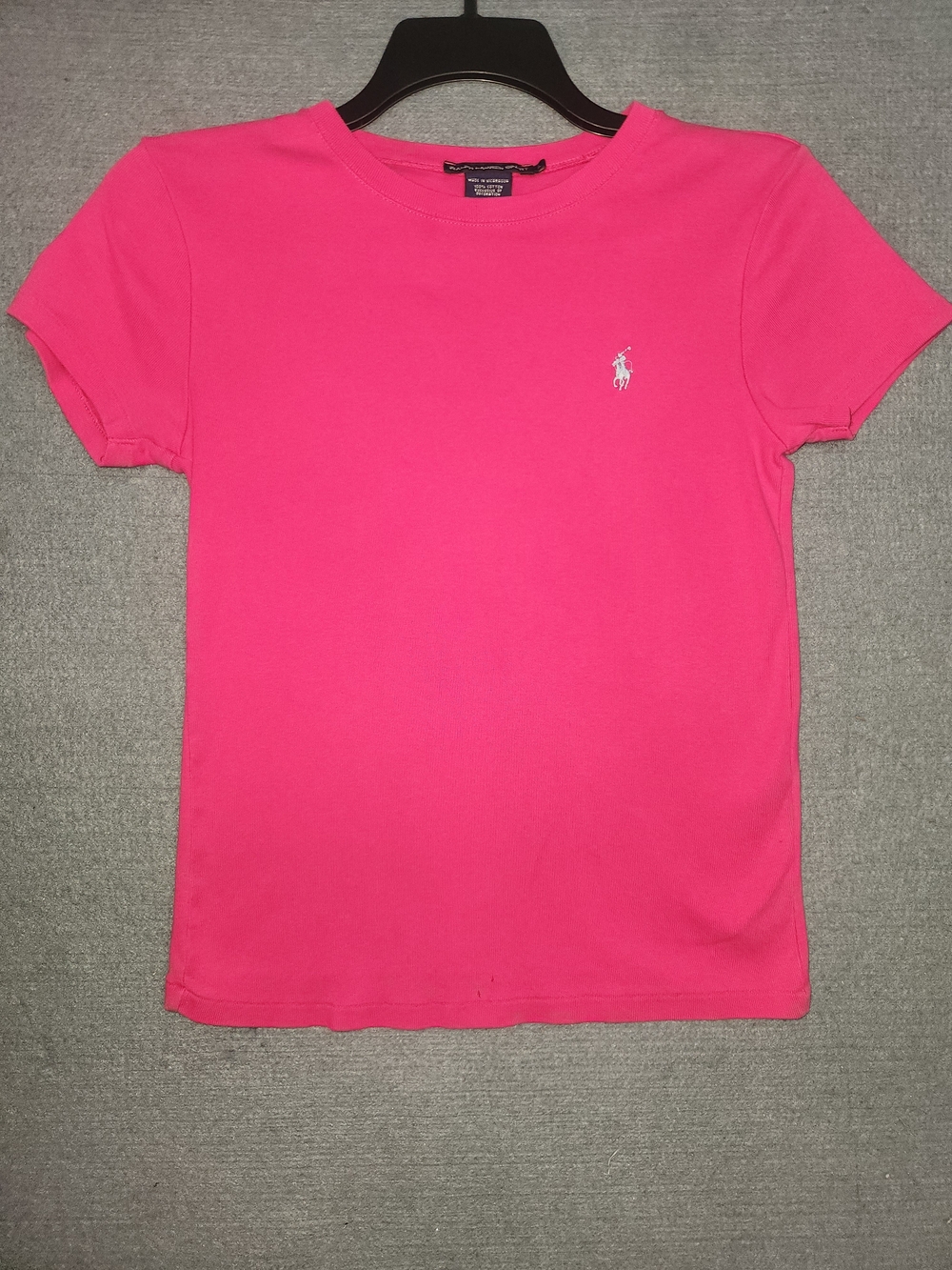 Ralph Lauren Women's Pink Crewneck Polo Tee #367